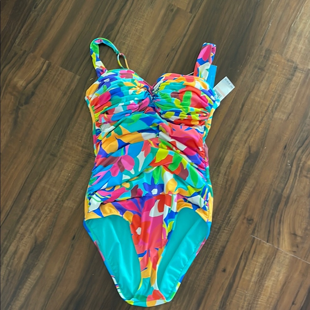 New Bleu by Rod Beattie Away We Go Floral-Print One-Piece Swimsuit - Picture 2 of 13